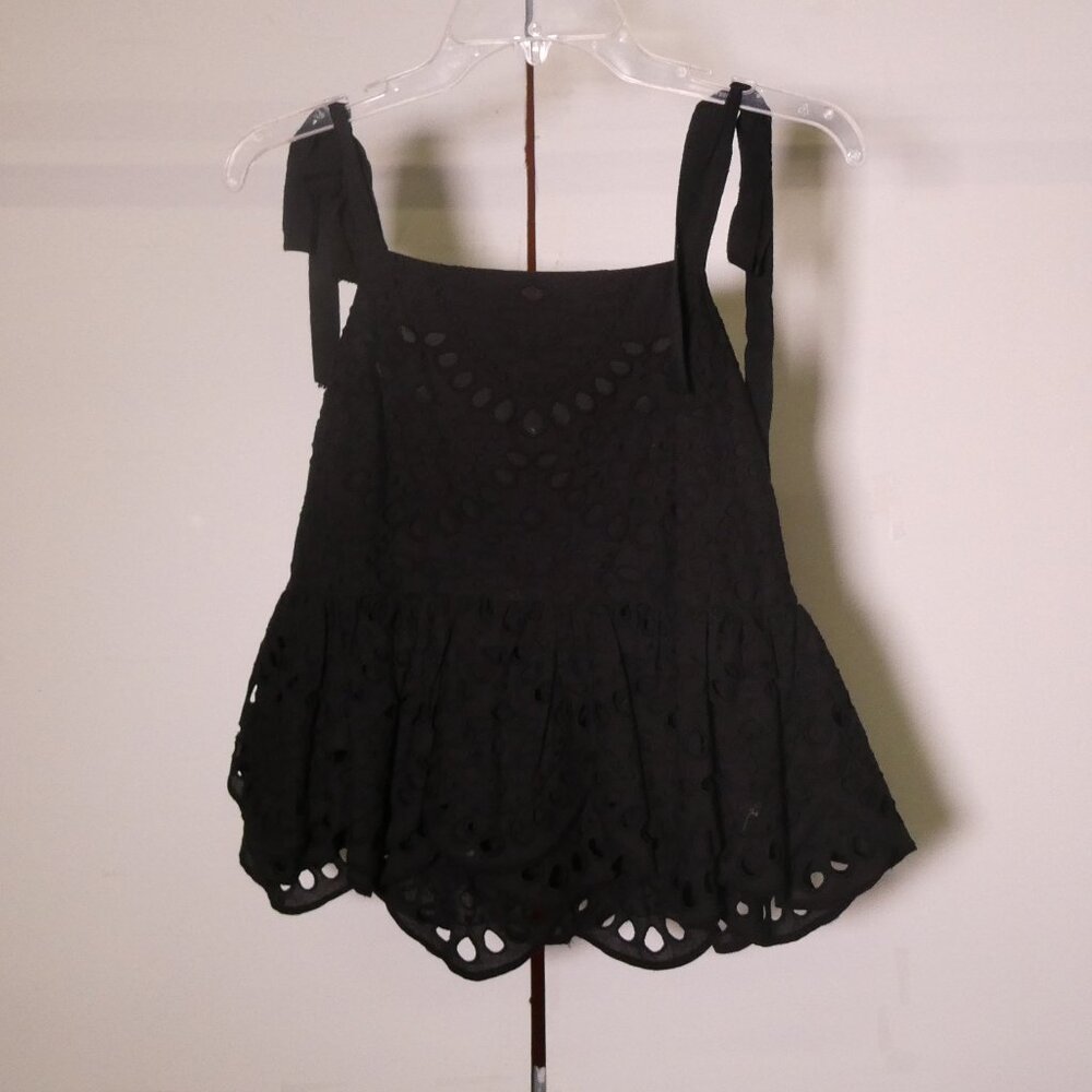 J. Crew Cotton Blouse – Black, Size 2